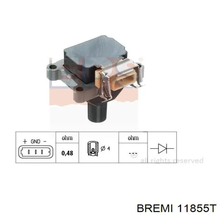 Купити 11855T Bremi Котушка запалювання