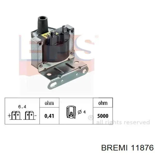Котушка запалювання Bremi 11876 ціна, від 19.05 USD