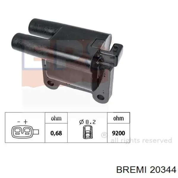 Купити 20344 Bremi Котушка запалювання