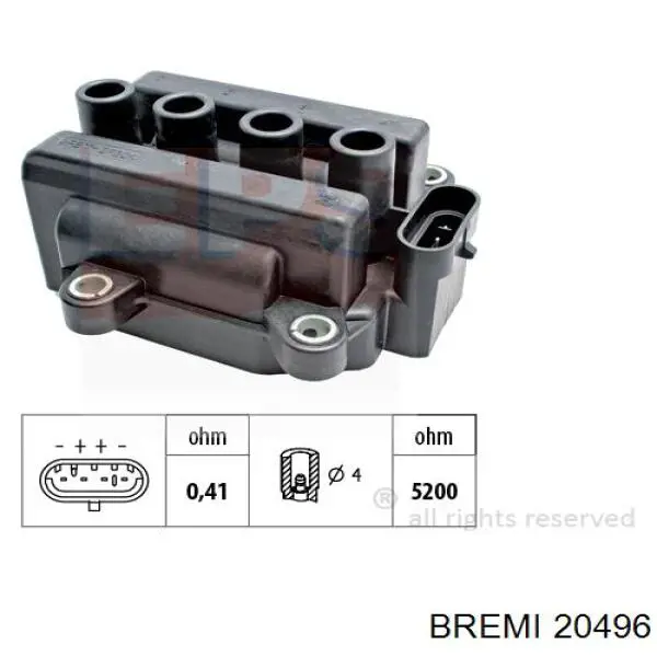 Котушка запалювання 20496 Bremi