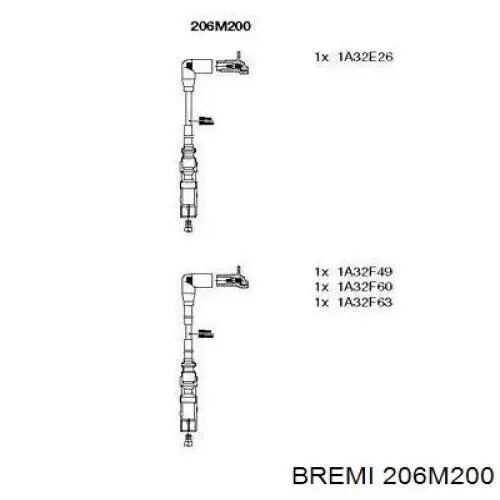 Дроти запалювання Bremi 206M200 ціна, від 27.94 USD