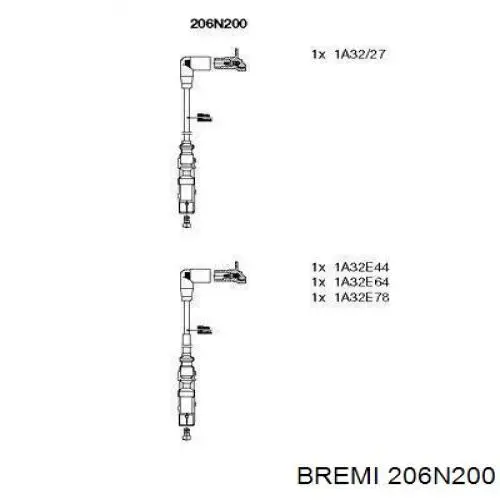 Купити 206N200 Bremi Провід високовольтні, комплект