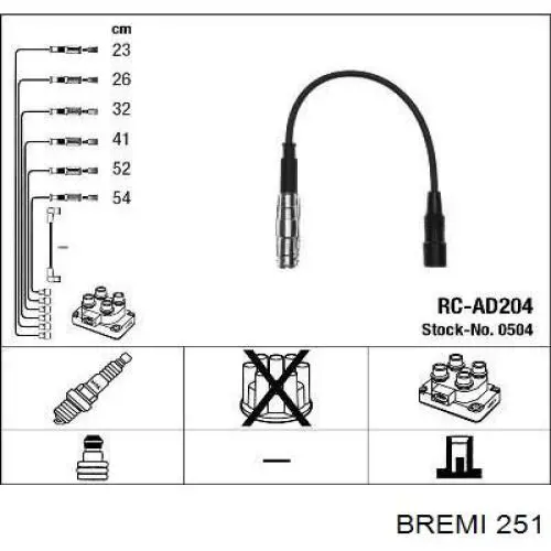 Дроти запалювання Bremi 251 ціна, від 39.83 USD