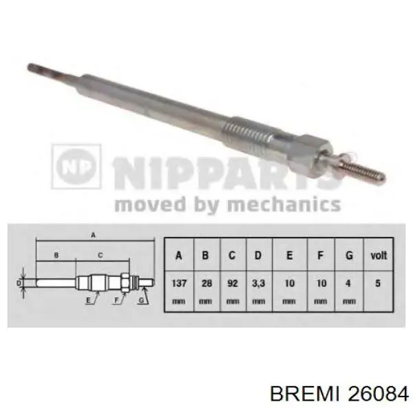 Свіча накалу Bremi 26084 ціна, від 17.23 USD