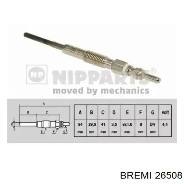 Свіча накалу Bremi 26508 ціна, від 13.31 USD