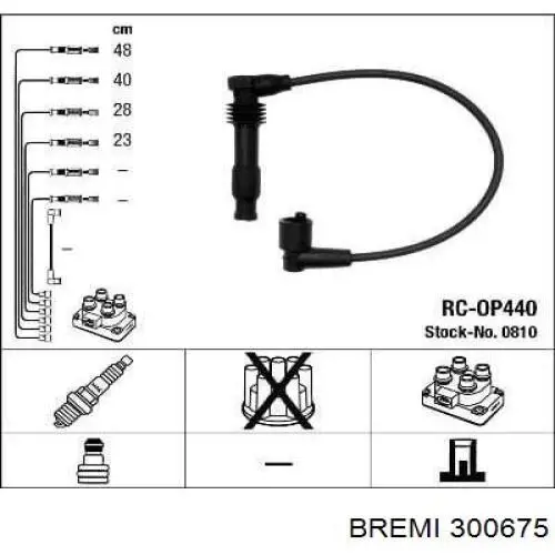 Високовольтні дроти 300675 Bremi