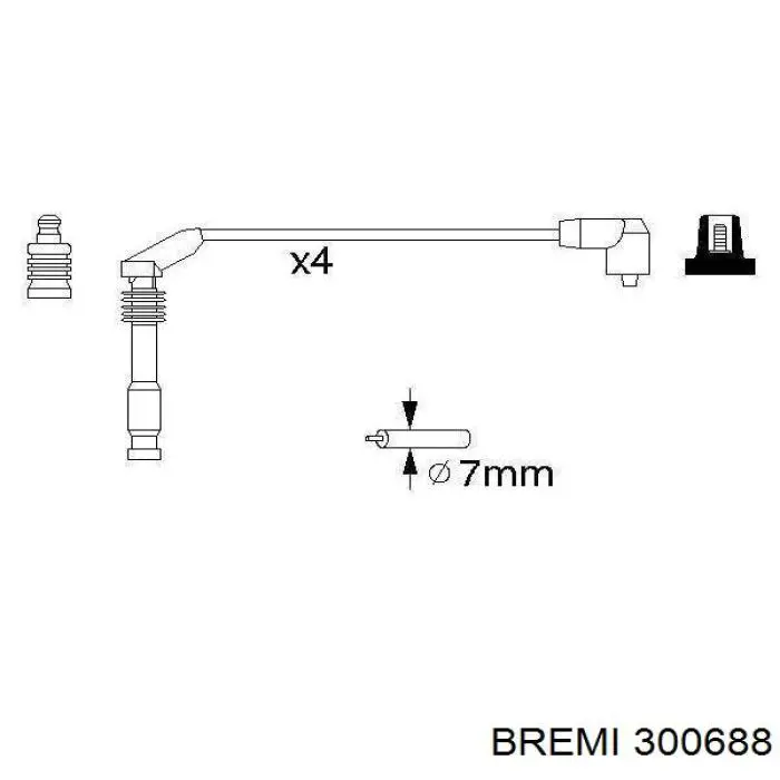 Високовольтні дроти 300688 Bremi