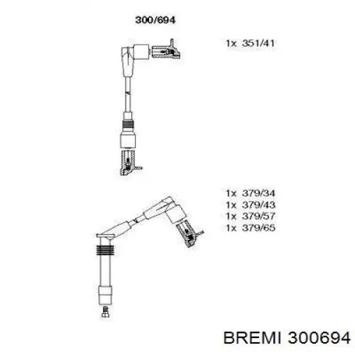 Дріт високовольтний, комплект 300694 Bremi