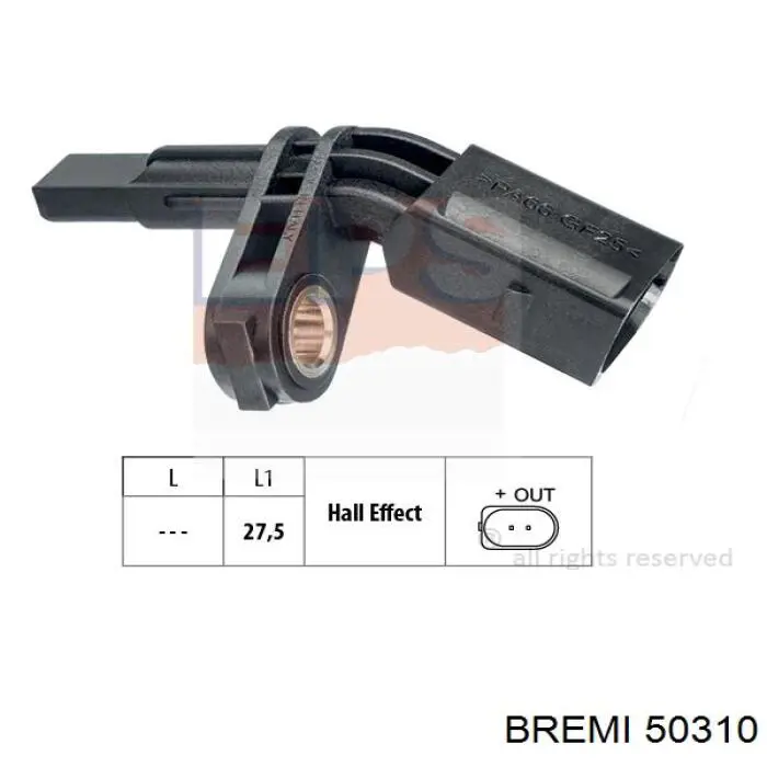 Датчик АБС (ABS) передній, лівий Bremi 50310 ціна, від 11.94 USD