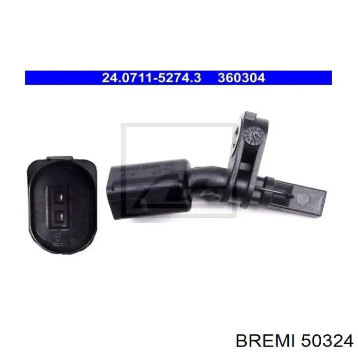 Датчик антиблокувальної системи гальмування Bremi 50324 ціна, від 6.31 USD