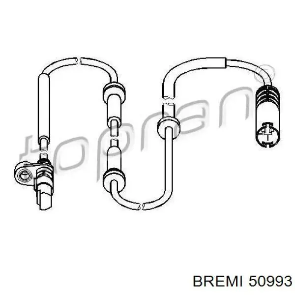 Датчик АБС (ABS) задній 50993 Bremi