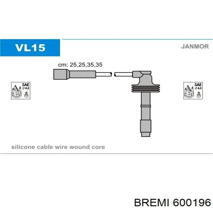 Дроти запалювання Bremi 600196 ціна, від 32.30 USD