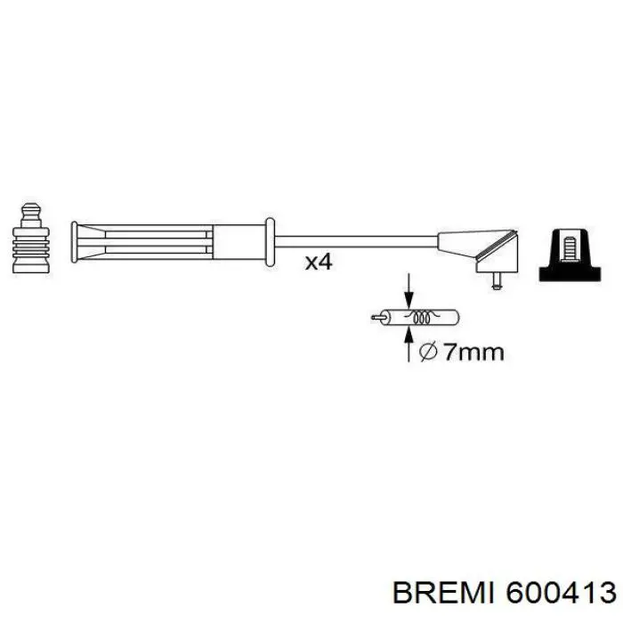 Купити 600413 Bremi Провід високовольтні, комплект
