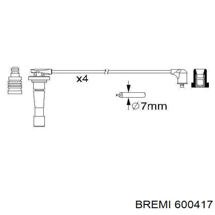 Дроти запалювання Bremi 600417 ціна, від 26.14 USD