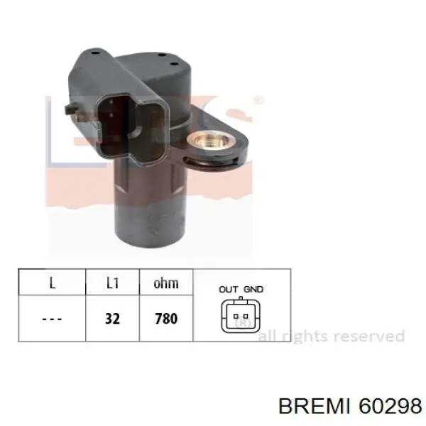 Купити 60298 Bremi Датчик положення (оборотів) коленвалу