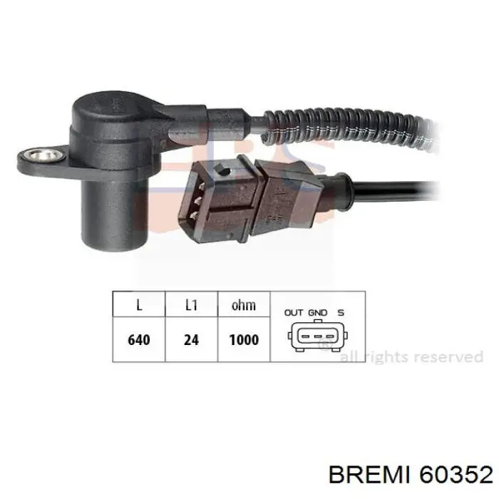 Купити 60352 Bremi Датчик положення (оборотів) коленвалу