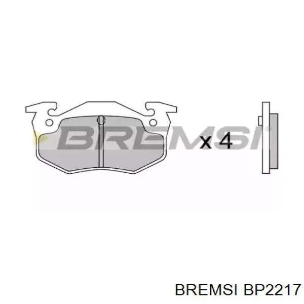 Колодки гальмові задні, дискові BP2217 Bremsi