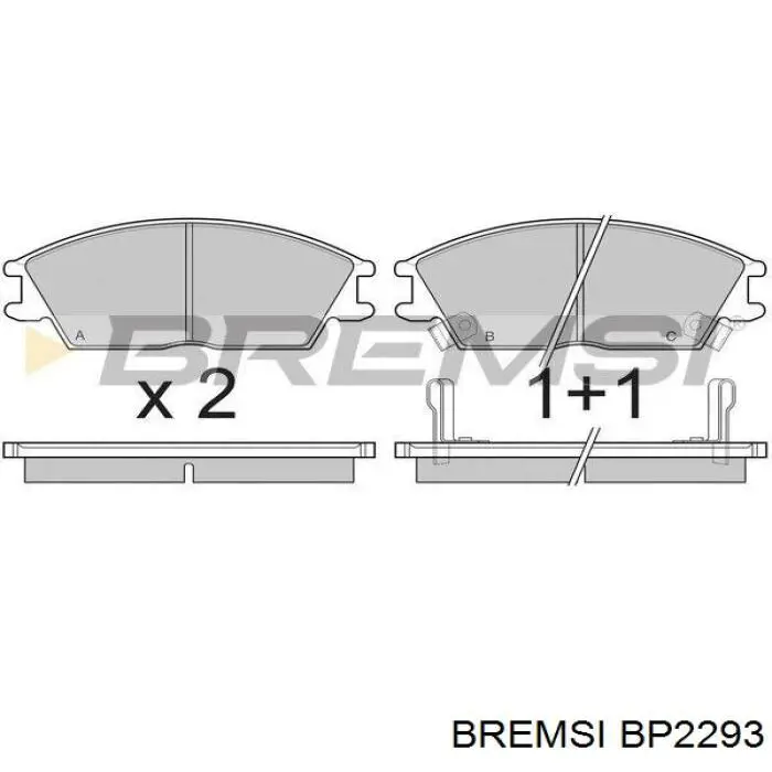 BP2293 Bremsi колодки гальмівні передні, дискові