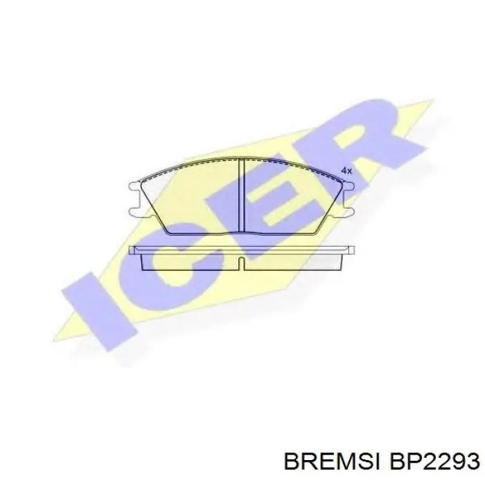 Купити BP2293 Bremsi Колодки гальмівні передні, дискові