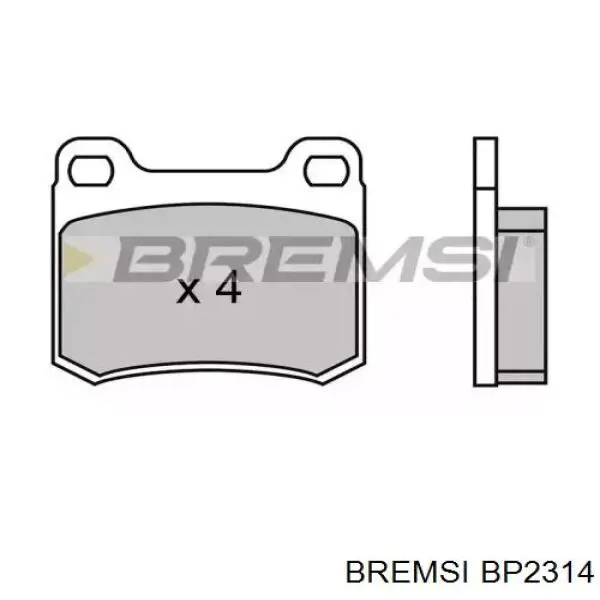 BP2314 Bremsi колодки гальмові задні, дискові