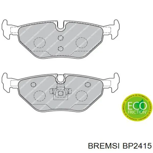 Купити BP2415 Bremsi Задні колодки
