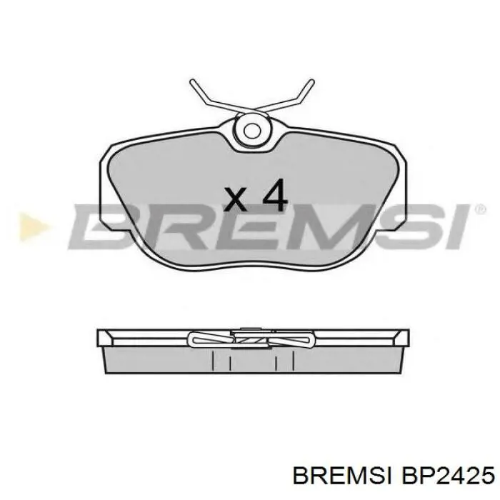 BP2425 Bremsi колодки гальмівні передні, дискові