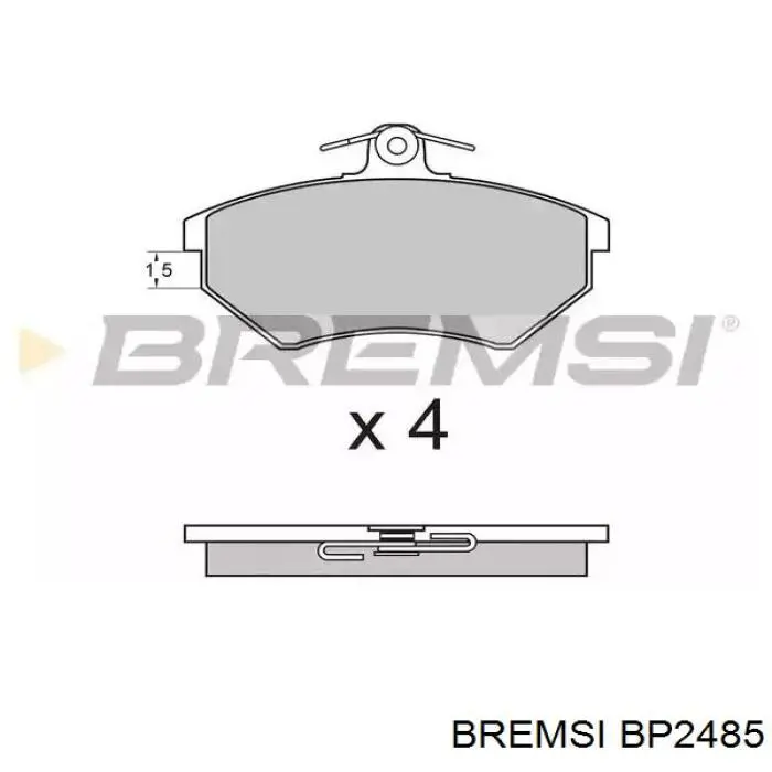 Колодки гальмівні передні, дискові BP2485 Bremsi