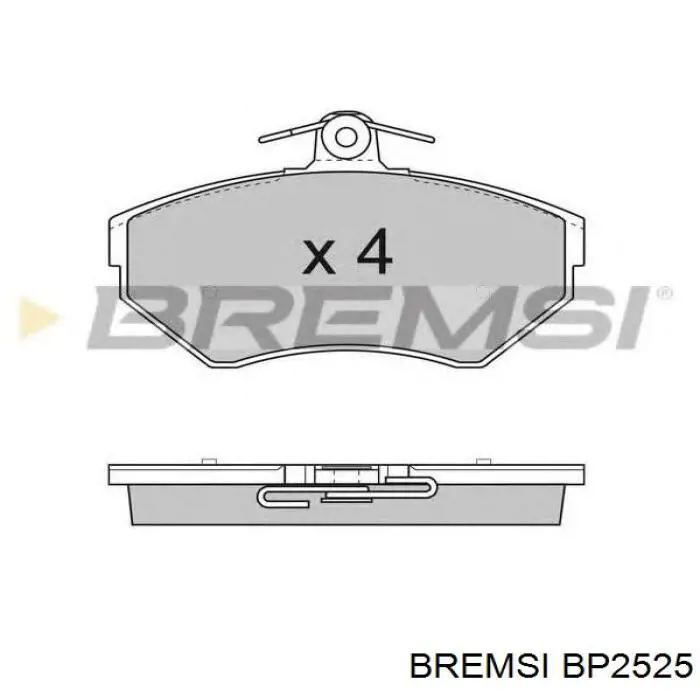 Передні тормозні колодки BP2525 Bremsi