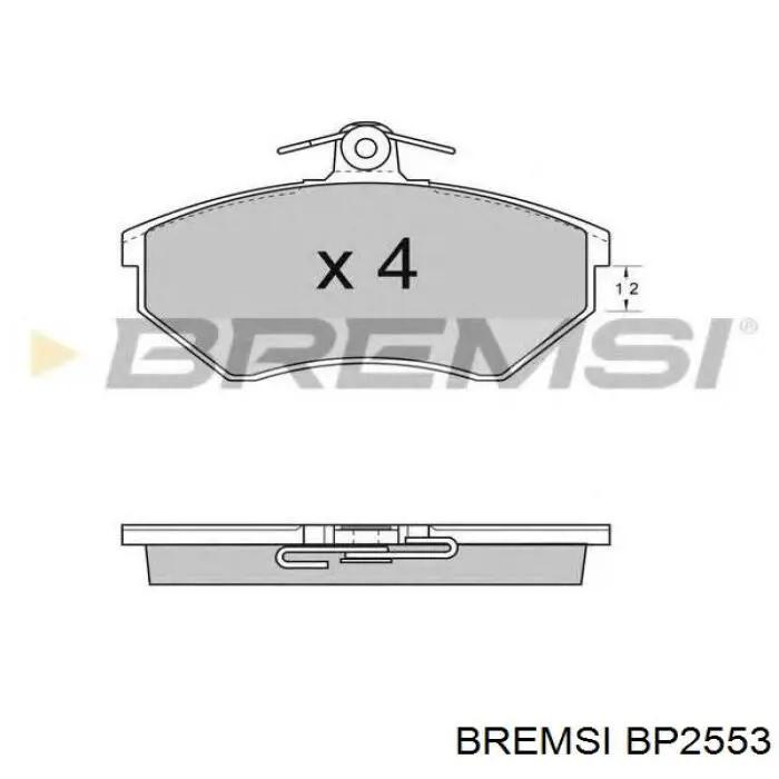 Купити BP2553 Bremsi Задні колодки