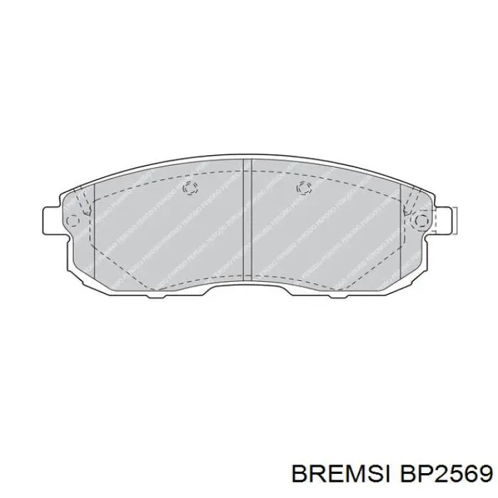 Колодки гальмівні передні, дискові BP2569 Bremsi