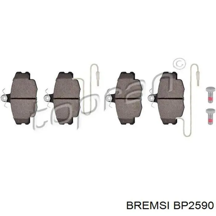 Гальмівні колодки Bremsi BP2590 ціна, від 16.35 USD