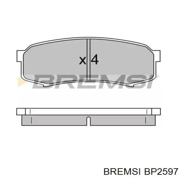 Купити BP2597 Bremsi Задні колодки