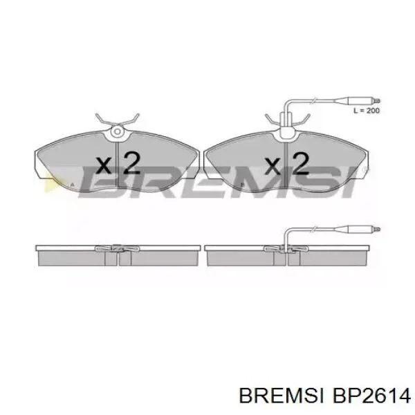 Колодки гальмівні передні, дискові BP2614 Bremsi