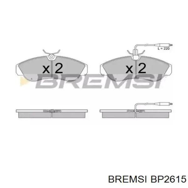 Гальмівні колодки Bremsi BP2615 ціна, від 18.69 USD