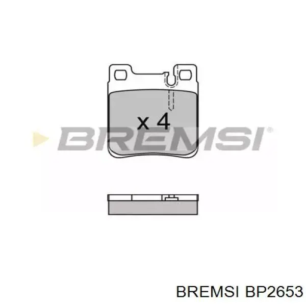 Колодки гальмові задні, дискові BP2653 Bremsi