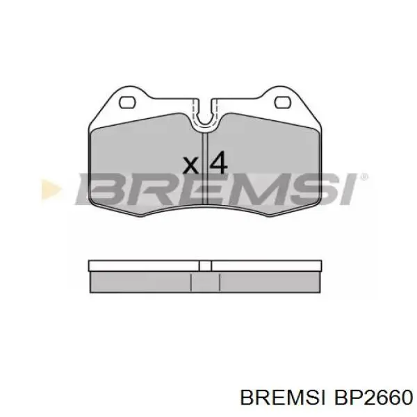 Колодки гальмівні передні, дискові BP2660 Bremsi