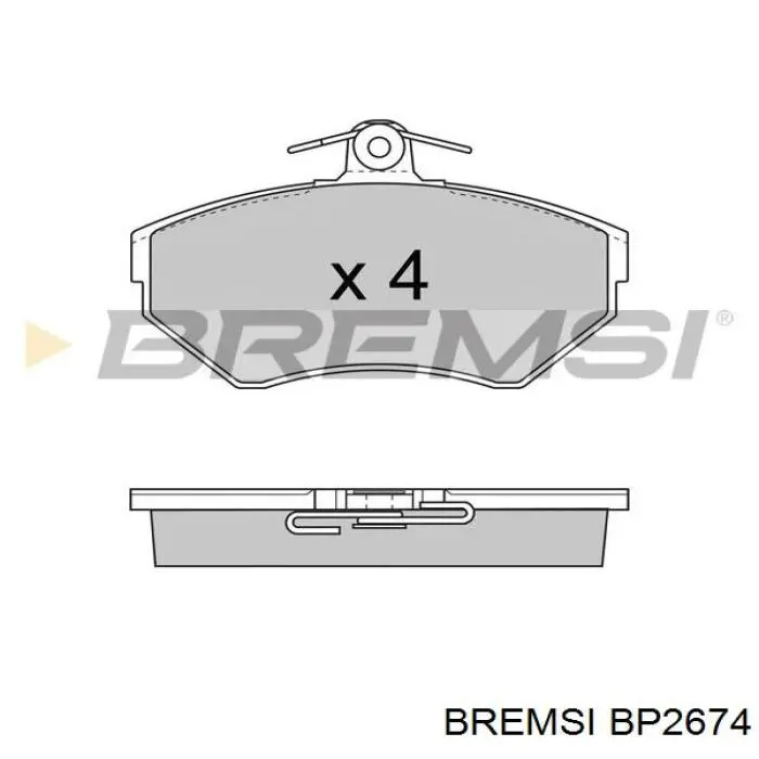 Колодки гальмівні передні, дискові BP2674 Bremsi