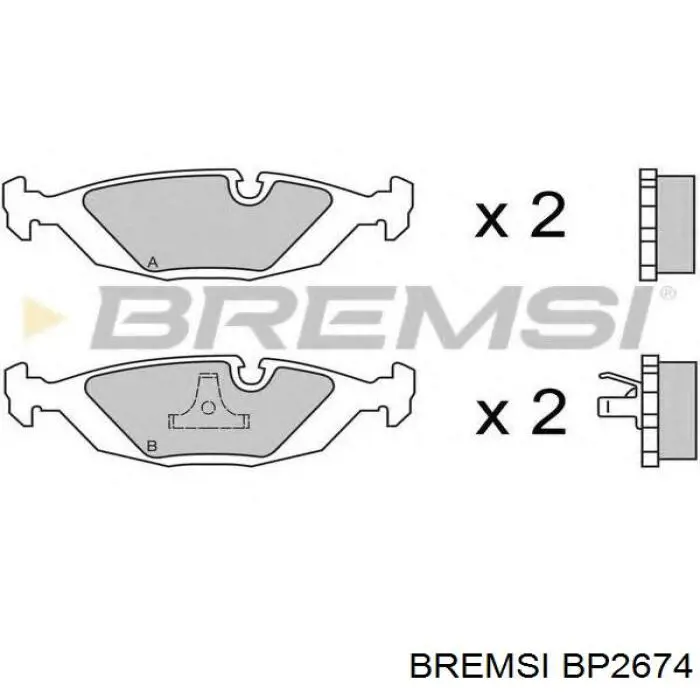 Гальмівні колодки Bremsi BP2674 ціна, від 22.87 USD