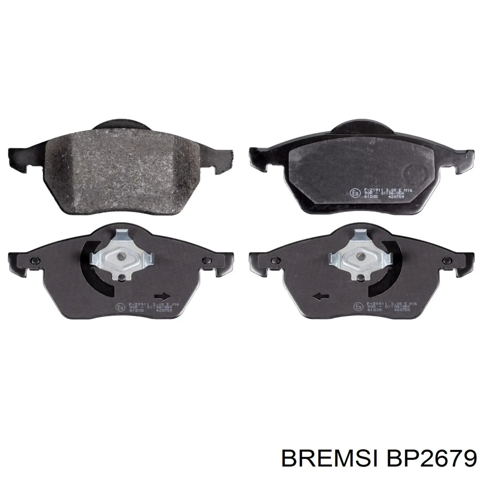 BP2679 Bremsi колодки гальмівні передні, дискові