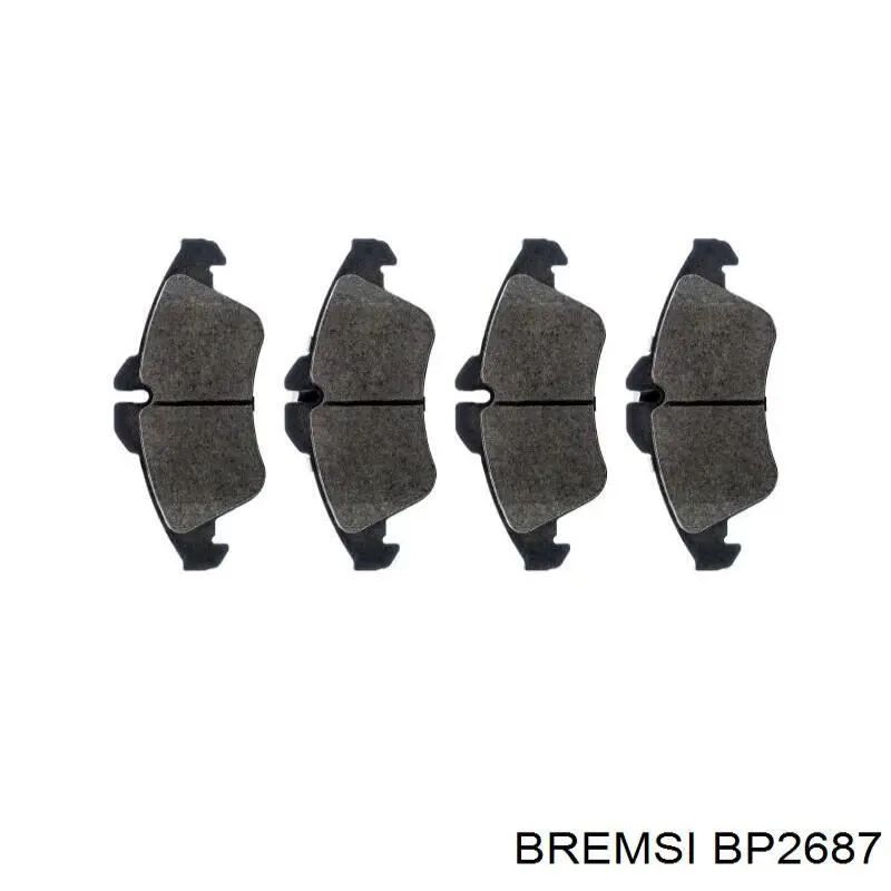 BP2687 Bremsi Передні гальмівні колодки