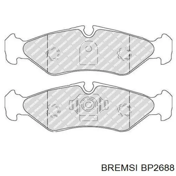 Задні гальмівні колодки Bremsi BP2688 ціна, від 14.60 USD