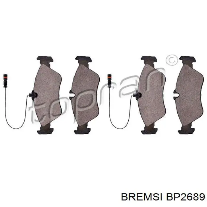 Задні гальмівні колодки BP2689 Bremsi