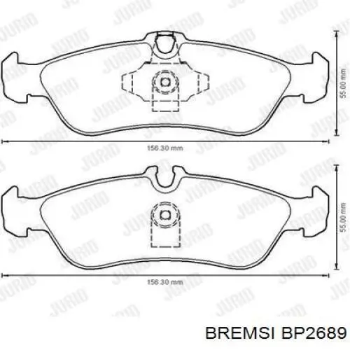 Задні гальмівні колодки Bremsi BP2689 ціна, від 19.61 USD