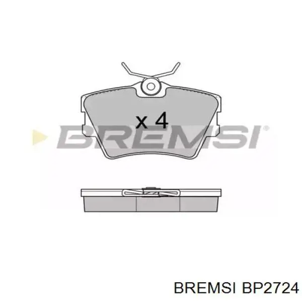 Задні гальмівні колодки Bremsi BP2724 ціна, від 17.58 USD