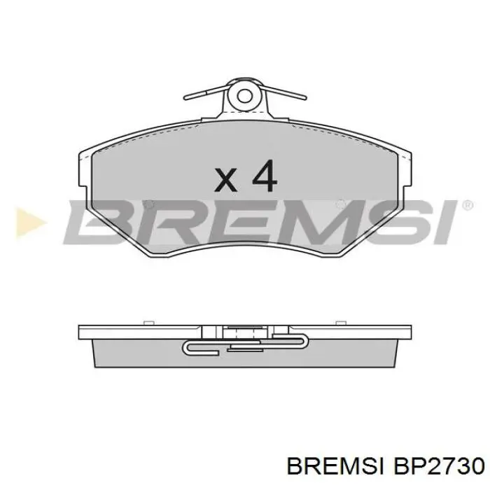 BP2730 Bremsi колодки гальмівні передні, дискові