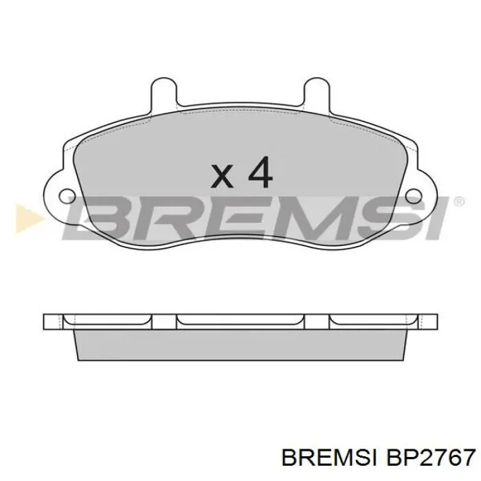 Колодки гальмівні передні, дискові BP2767 Bremsi