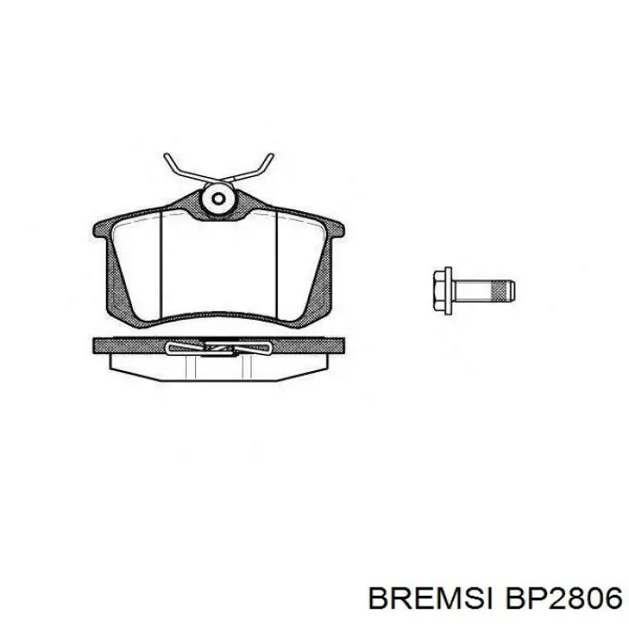 Купити BP2806 Bremsi Задні колодки
