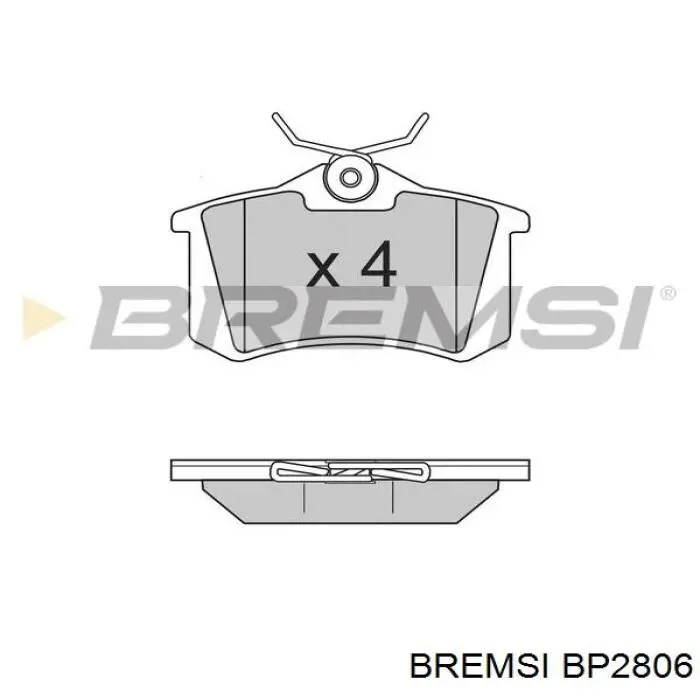 BP2806 Bremsi колодки гальмові задні, дискові
