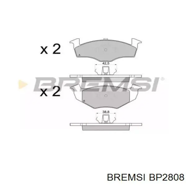 Гальмівні колодки Bremsi BP2808 ціна, від 15.98 USD