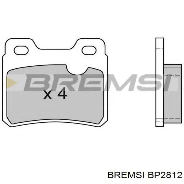 Задні гальмівні колодки Bremsi BP2812 ціна, від 13.81 USD